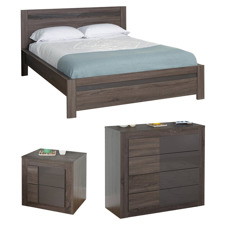 Millwood Pines Belisario Queen Platform Configurable Bedroom Set